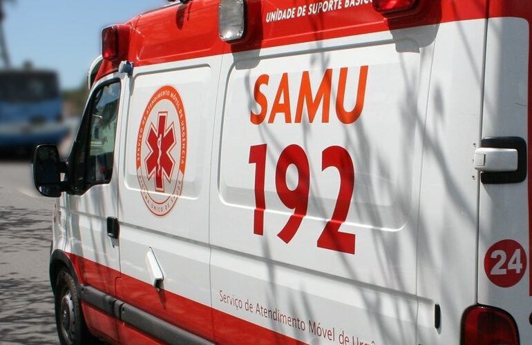 Homem sofre acidente de trabalho e é socorrido pelo SAMU em Viçosa
