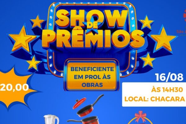 Paróquia São João Batista promove Show de Prêmios para arrecadar recursos para obras paroquiais