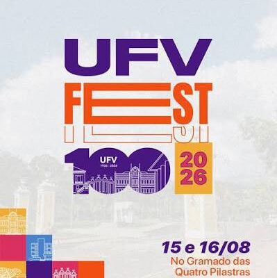 UFV Fest 100 terá shows gratuitos nas Quatro Pilastras em agosto