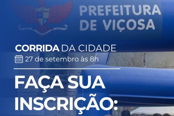 Corrida da Cidade 2026 terá percurso de 6 quilômetros em Viçosa