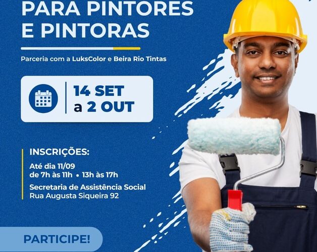 Prefeitura de Viçosa abre inscrições para curso de pintura com 16 vagas
