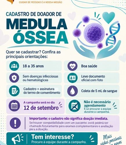 Cadastro para doação de medula óssea será realizado na UFV