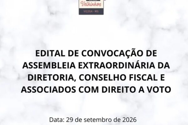 Lar dos Velhinhos convoca assembleia extraordinária para discutir alterações no Estatuto
