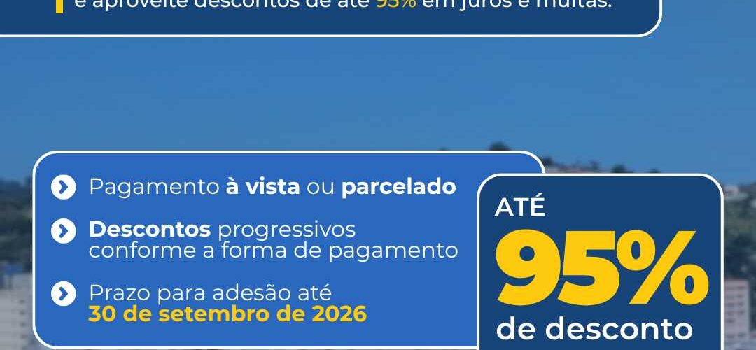 REFIS 2026: prazo para regularizar dívidas em Viçosa termina em 30 de setembro