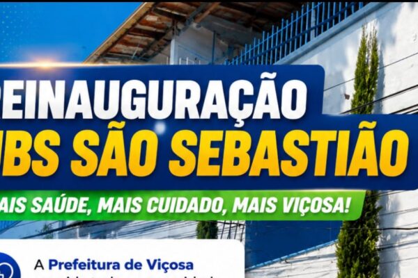 UBS São Sebastião será reinaugurada nesta sexta-feira em Viçosa