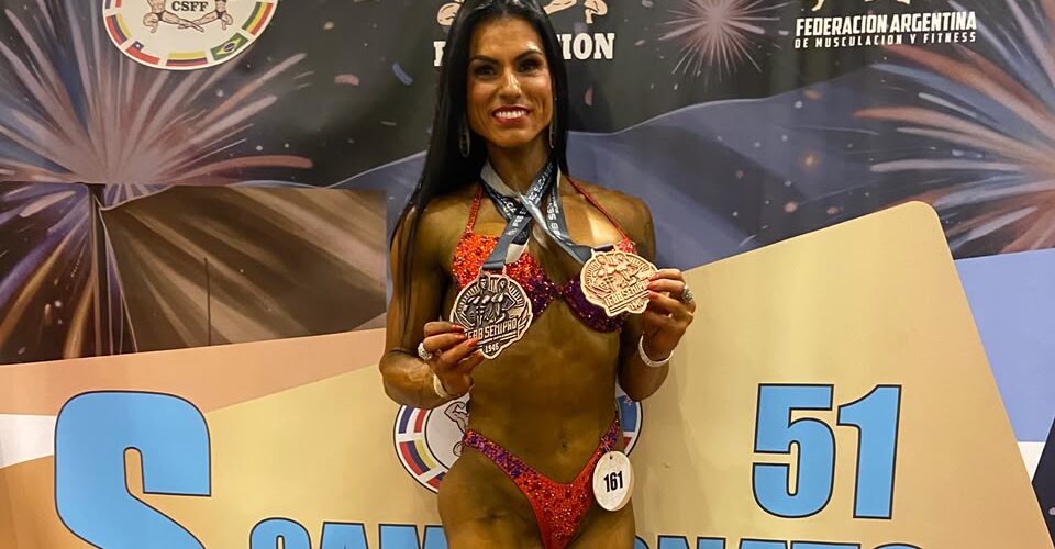 Jéssica Resende conquista terceiro lugar no Sul-Americano de Fisiculturismo em Buenos Aires