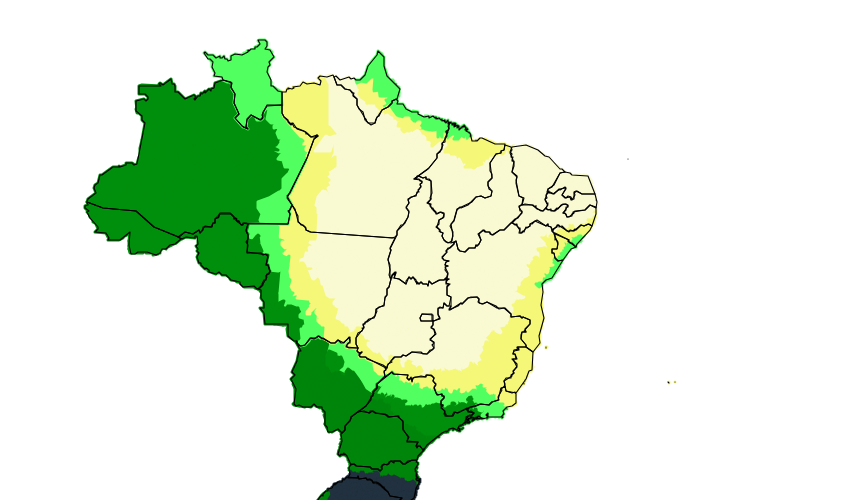 Alerta amarelo para tempestades segue em Minas Gerais nesta segunda-feira