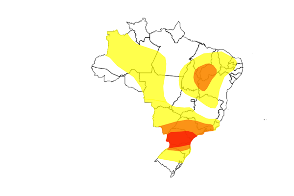 INMET emite alerta de tempestade para Viçosa e região nesta quinta-feira
