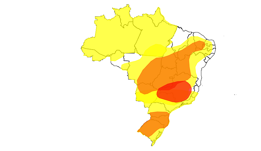 Previsão indica chuva e queda de temperatura em Viçosa a partir de quinta-feira