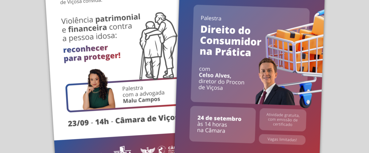 Palestras sobre direitos dos idosos e do consumidor serão promovidas pela Escola do Legislativo