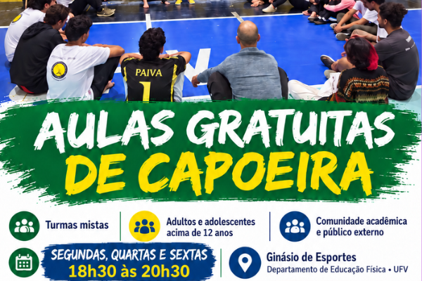 UFV oferece aulas gratuitas de capoeira com inscrições abertas durante todo o ano