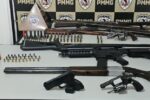 Operação conjunta prende três homens e apreende sete armas em Fervedouro