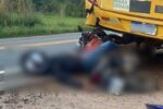Motociclista de 78 anos morre após colisão com ônibus escolar na rodovia entre Coimbra e Ervália