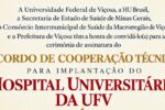 Hospital Universitário da UFV: instituições assinam acordo de cooperação técnica em 19 de outubro