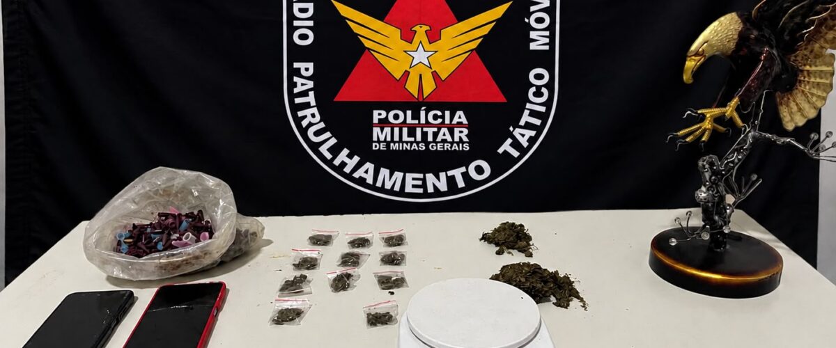 Homem é preso por tráfico de drogas e adolescente é apreendido em Ponte Nova