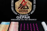 Polícia apreende cocaína, maconha e mais de R$ 1,2 mil em operação em Visconde do Rio Branco
