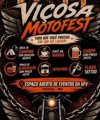 Viçosa Moto Fest reúne motociclistas e shows neste sábado na UFV