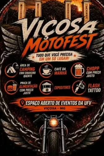 Viçosa Moto Fest reúne motociclistas e shows neste sábado na UFV